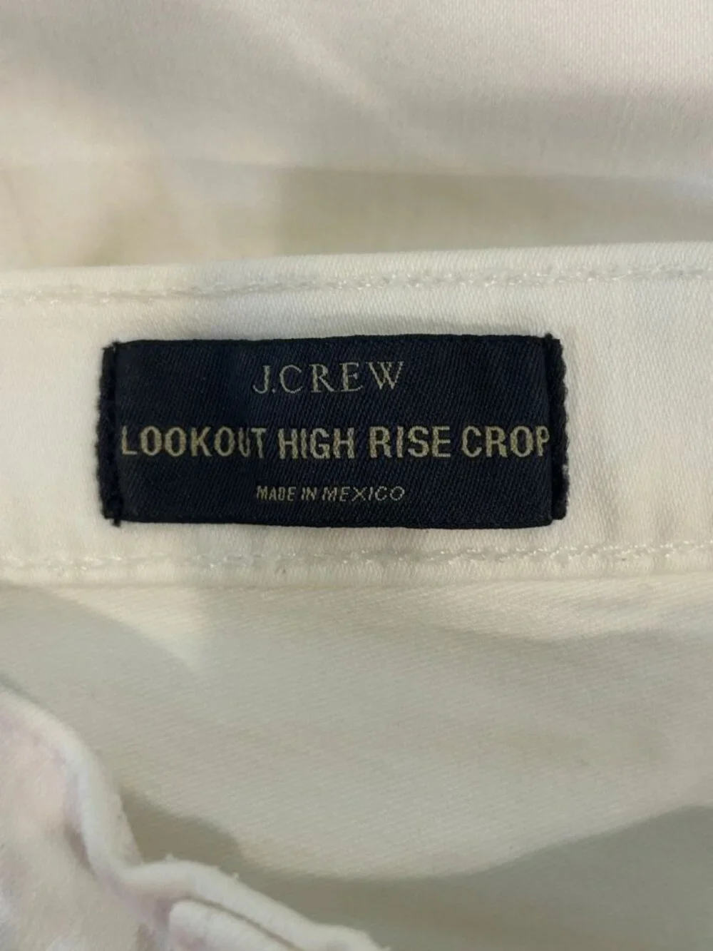 J. Crew White Lookout Hi Rise Crop Jeans Size 26
